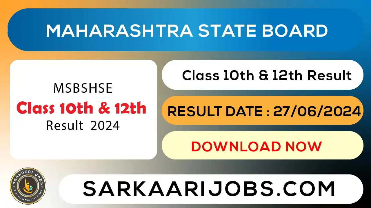 Maharashtra Board Class 10th Result 2024