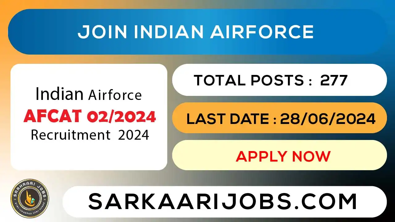 Indian Airforce AFCAT Recruitment 2024