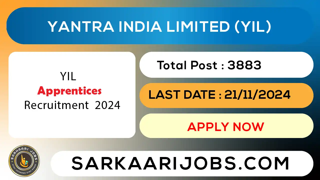 Yantra India Limited Apprentices Recruitment 2024