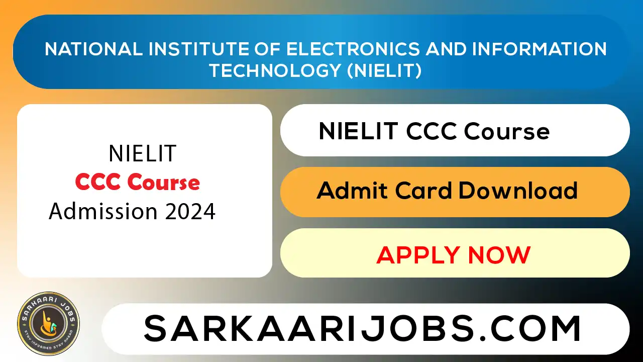 NIELIT CCC Admit Card November 2024